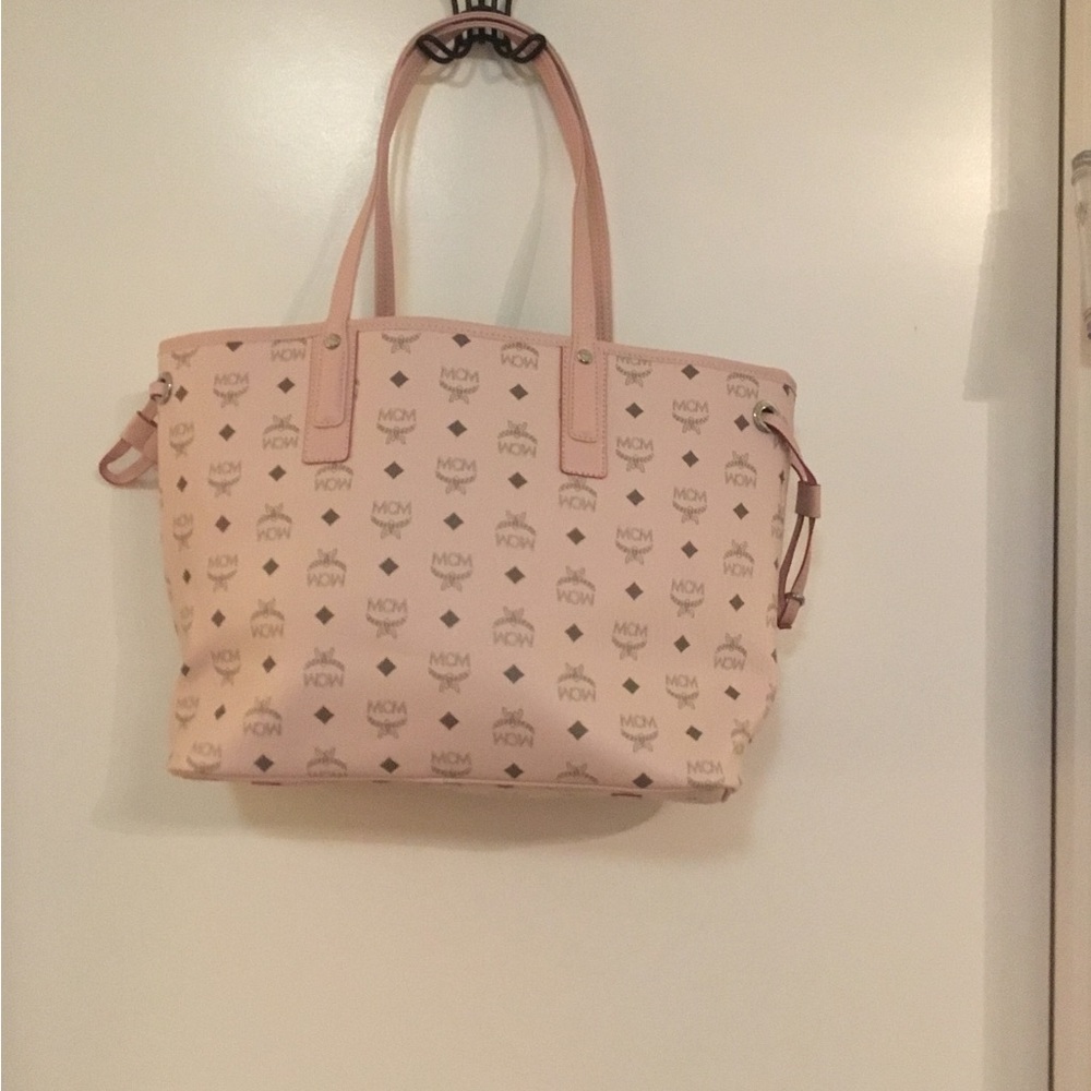 MCM Pink Visetos Monogram Tote Bag - Picture 5 of 15